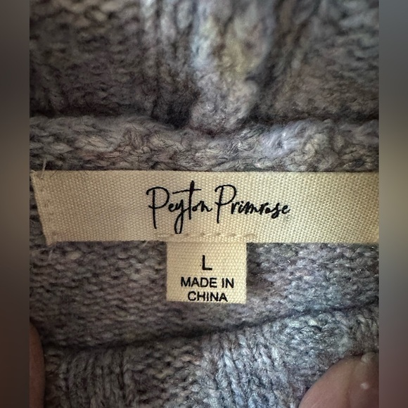 Anthropologie Peyton Primrose Cowl neck turtleneck sweater size large grey - Picture 4 of 8
